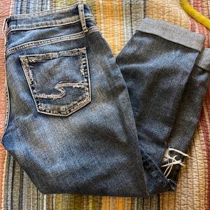 Distressed capri Silvers